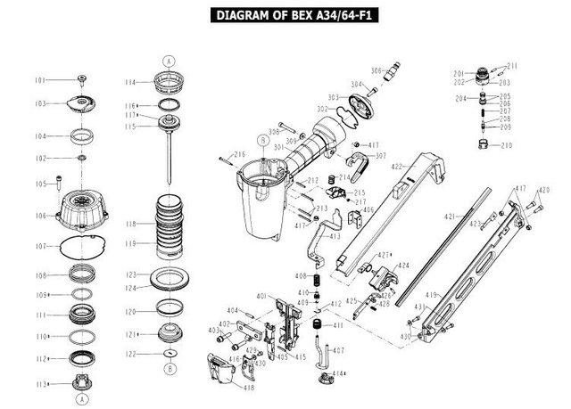 BEX A34/64-F1 osa208  100820301   11375-0084701-1
