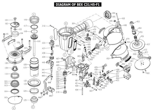 Bex C31/45-F1 Guide Block Spring 1138J-0250001-1