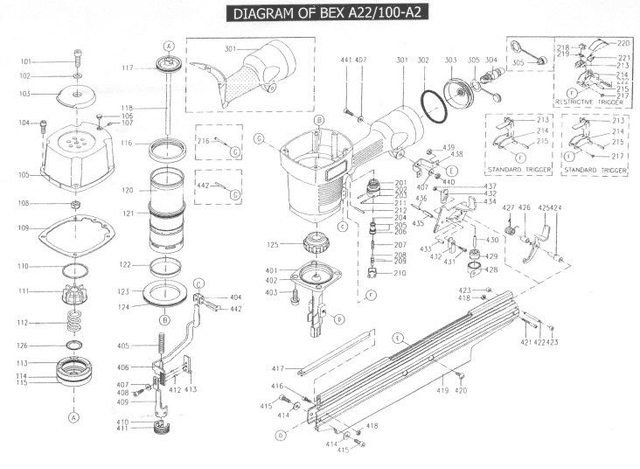 BEX A22/100-A2 NOKKAKAPPALE 11382-0374705-2